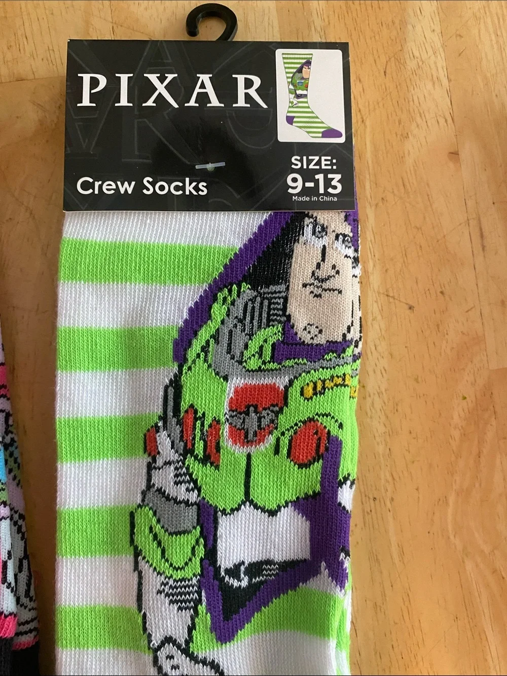 Disney Character Crew Socks Trio Pooh, Buzz Lightyear & Ursula one size NWT